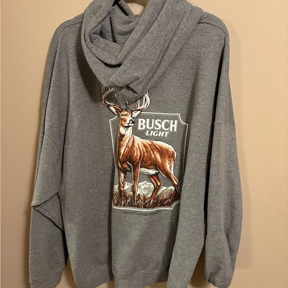 Gray Men's Busch Light Hoodie